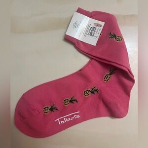 New with Tags Talbots Pink Socks with Pineapple Design